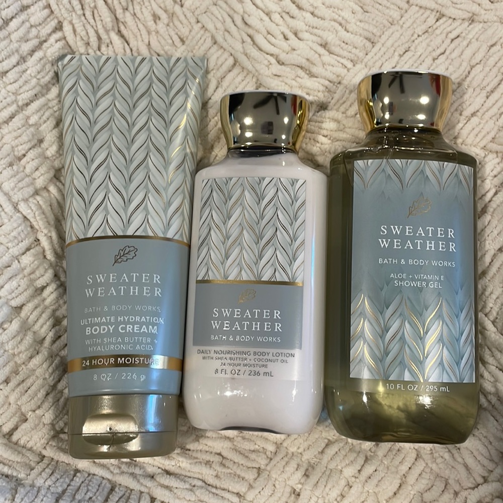 Bath & Body Works “Sweater Weather” set